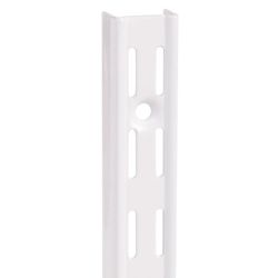 Knape & Vogt 82 Series White Steel Double Slot Bracket 14 Ga. 78 in. L