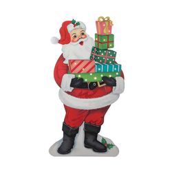 Glitzhome Multicolored Santa Gifts Indoor Christmas Decor 36 in.