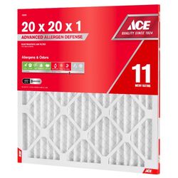 Ace 20 in. W X 20 in. H X 1 in. Synthetic 11 MERV Pleated Air Filter 1 pk