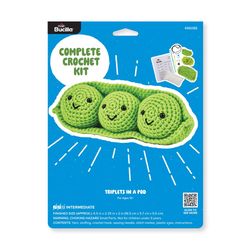 Bucilla Triplets in a Pod Amigurumi Crochet Kit 1 pk
