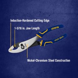 Irwin Vise-Grip 8 in. Steel Slip Joint Pliers