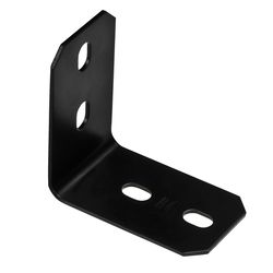 National Hardware 4.9 in. H x 3 in. W x 0.125 in. D Black Carbon Steel Corner Brace