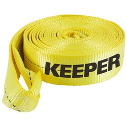 Keeper 3 in. W X 30 ft. L Yellow Vehicle Recovery Strap 15000 lb 1 pk