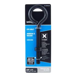 Wright 3/8 in. X 5 in. L Black Steel Eyebolt Nut Included