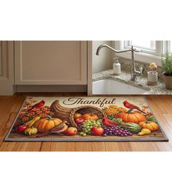 Briarwood Lane 30 in. W X 18 in. L Multi-Color Thankful Gathering Polyester Door Mat