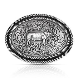 Montana Silversmiths Show Hog Antiqued Attitude Belt Buckle