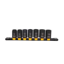 DeWalt 13 mm X 1/2 in. drive Metric 6 Point Impact Socket Set 7 pc