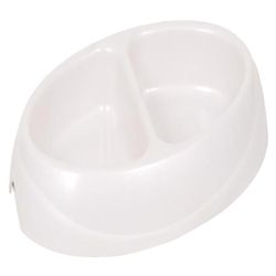 Petmate Assorted Double Diner Plastic 1 cups Pet Bowl For All Pets