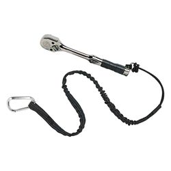 Ergodyne Squids Aluminum/Nylon Carabiner Lanyard 42 in. L Black