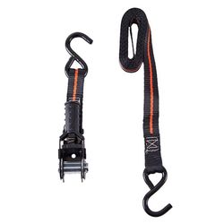 Keeper 1 in. W X 8 ft. L Black/Orange Ratchet Tie Down Strap 500 lb 4 pk