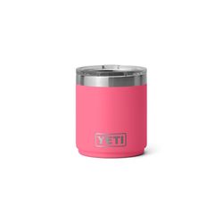YETI Rambler 10 oz Tropical Pink BPA Free Ceramic Lined Stackable Lowball Tumbler with MagSlider Lid