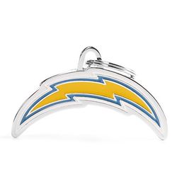 MyFamily NFL White/Yellow Los Angeles Chargers Metal Dog Pet Tags Medium