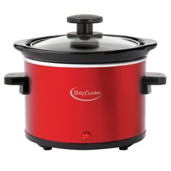 Betty Crocker 0.7 qt Red Metal Slow Cooker