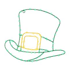Celebrations Shamrock Hat Silhouette Window Decor Metal 1 pk