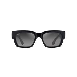 Maui Jim Kenui Sunglasses Men's Shiny Black w/Trans Light Gray Frame Neutral Gray Lens Polarized