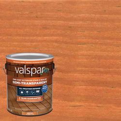 Valspar One-Coat Semi-Transparent Redwood Naturaltone Water-Based Acrylic Stain and Sealer 1 gal