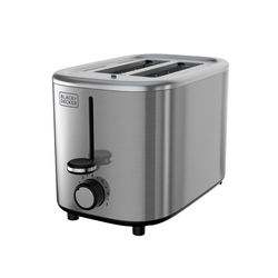 Black+Decker Stainless Steel Silver 2 slot Toaster 8.03 in. H X 7.2 in. W X 11.88 in. D