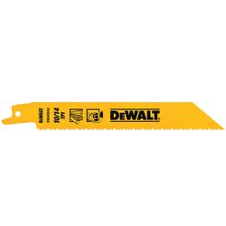 DEWALT 6 in. Bi-Metal Reciprocating Saw Blade 10/14 TPI 5 pk