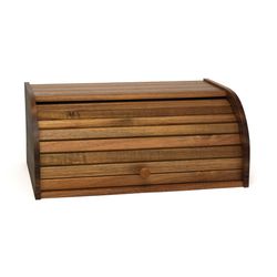 Lipper International Acacia Wood Roll-Top Bread Box
