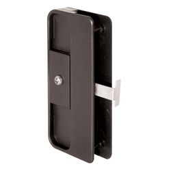 Prime-Line Zinc-Plated Black Plastic Latch and Pull 1 pk