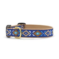 Up Country Blue Aztec Nylon Dog Collar Medium
