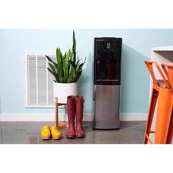 Primo Water Deluxe 5 gal Black/Gray Water Dispenser Stainless Steel