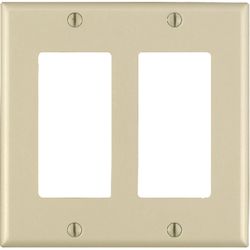 Leviton Decora Ivory 2 gang Thermoset Plastic Decorator Wall Plate 1 pk