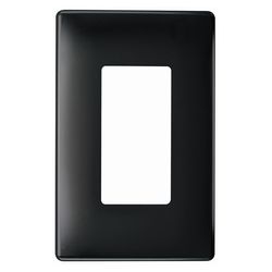 Legrand Radiant Black 1 gang Polycarbonate Screwless Wall Plate 1 each
