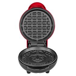 Uncanny Brands 1 waffle Red Metal Waffle Maker