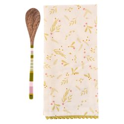 Karma Multicolored Cotton Mistletoe Tea Towel 2 pk