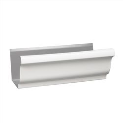 Amerimax 3.5 in. H X 5 in. W X 48 in. L White Aluminum K Box Gutter