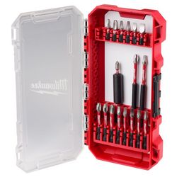 Milwaukee Shockwave Assorted 1/4 in. hex Impact Driver Bit Set Alloy Steel 18 pc