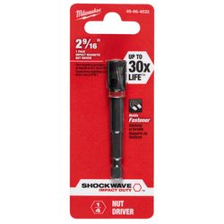 Milwaukee Shockwave 1/4 in. X 2-9/16 in. L Steel Nut Driver 1 pc