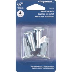 Shepherd Hardware 3/8 in. D Mold-On Polyurethane Caster Socket 50 lb 4 pk