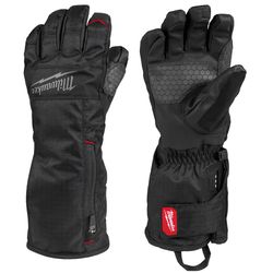 Milwaukee L Polyester Heated Black Heated Gloves Battery