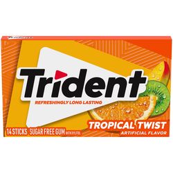 Trident Sugar Free Tropical Twist Chewing Gum 1 pk