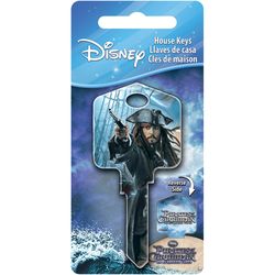 HILLMAN Disney Capt N Jack Sparrow House Key Blank 66/97 Double For Kwikset and Titan Locks Blue