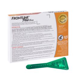 Frontline Plus Liquid Dog Flea and Tick Drops 9.8% Fipronil, 8.8% (S)-methoprene 0.02 oz