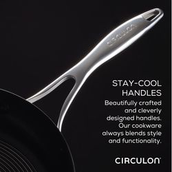 Circulon SteelShield Stainless Steel Fry Pan 9.5 in. Black/Silver
