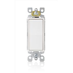 Leviton Decora 15 amps Single Pole Rocker Switch White 10 pk
