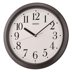 Seiko 12.8 in. L X 12.8 in. W Indoor Classic Analog Wall Clock Glass/Plastic Black