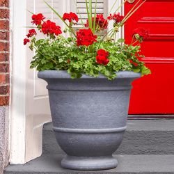 Grosfillex Resin Planter Lava