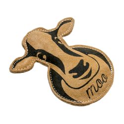 Territory For Dog Black/Natural Leather Cow Squeak Dog Toy All Pet Sizes 1