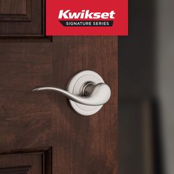 Kwikset Tustin Satin Nickel Passage Lever 1-3/4 in.