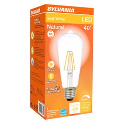 Sylvania Natural ST19 E26 (Medium) LED Bulb Soft White 40 W 1 pk