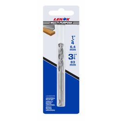 LENOX 1/4 in. High Speed Steel 3-1/4 in. L X 1/4 in. D Hole Saw Pilot Bit