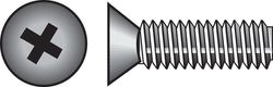 HILLMAN No. 10-24 Ga. X 1 in. L Phillips Flat Head Zinc-Plated Steel Machine Screws 100 pk