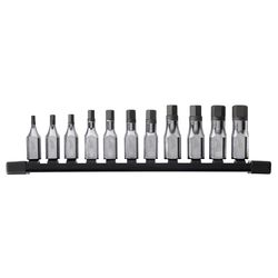 Milwaukee 3/8 in. drive Metric 6 Point Hex Bit Socket Set 11 pc