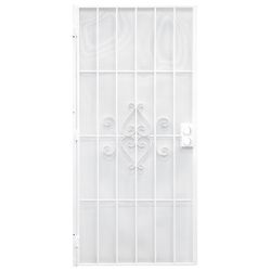 Precision 80 in. H X 36 in. W Regal White Steel Security Door