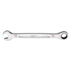 Milwaukee 3/4 in. X 3/4 in. 12 Point SAE I-Beam Ratcheting Combination Wrench 1.65 in. L 1 pc